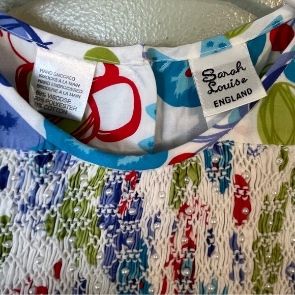 Sarah Louise England Girls Floral Lined Boho Perl’s Sleeveless Dress Size 4 NWT - Picture 8 of 15